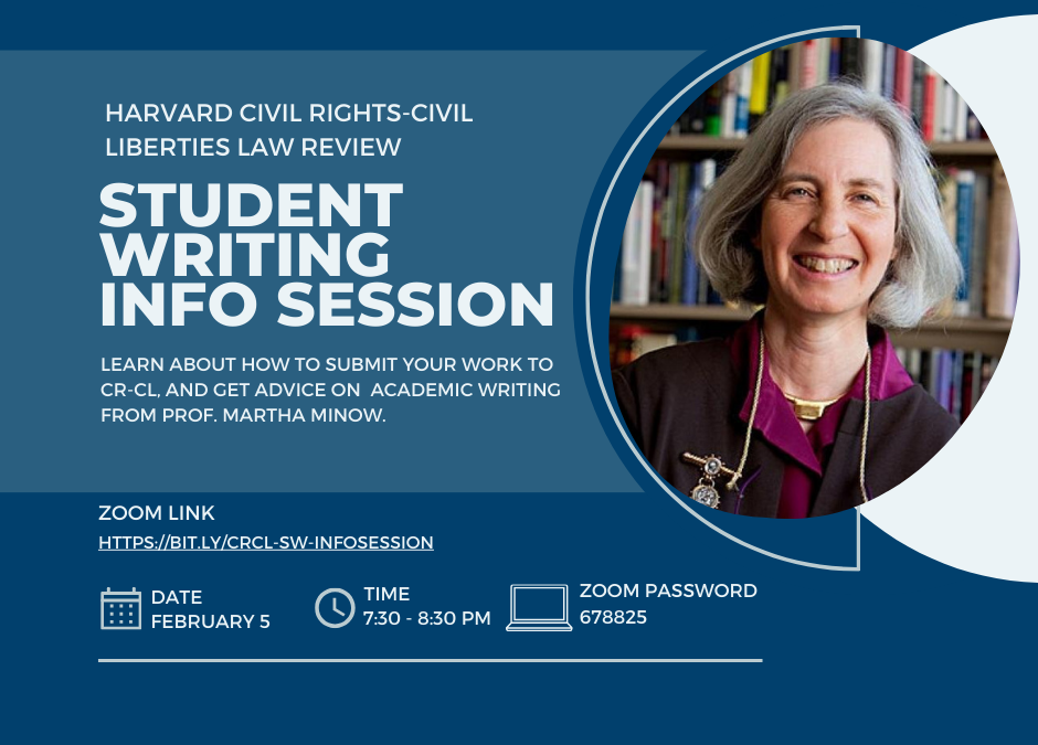 Student Writing Info Session
