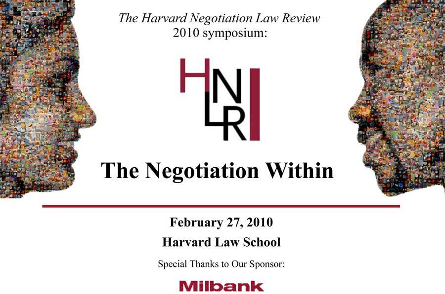 HNLR 2010 Symposium: The Negotiation Within